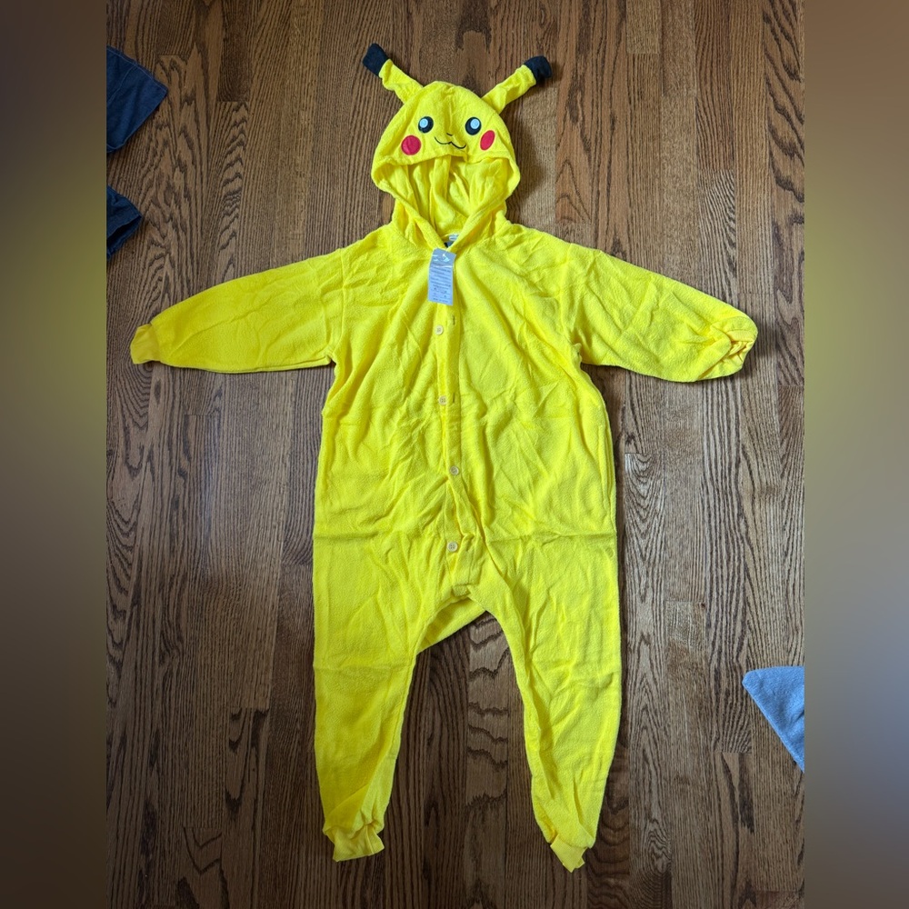 Yellow Pikachu Kids One Piece Halloween Costume